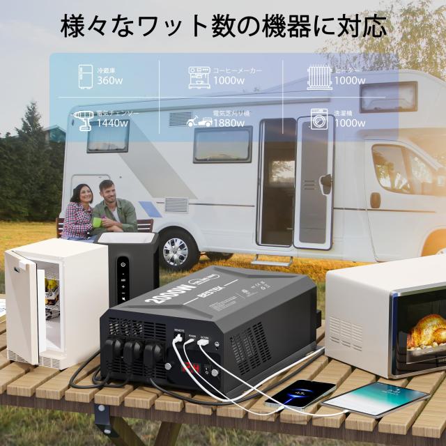 未使用品 YITRANIO インバーター 1000W/2000W モニター付き楽天市場 