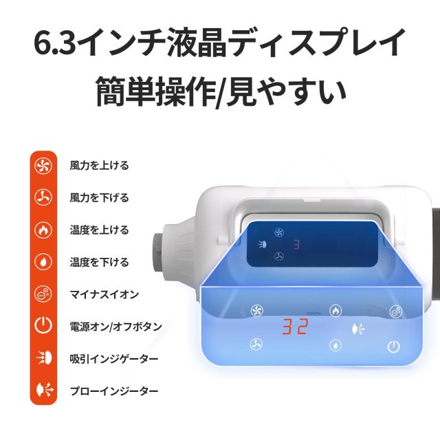 【ドライヤーと掃除機一体型】GULIGULI ペット用バリカンセット 6in1 犬用バリカン 犬 猫美容器ペットグルーミングセット13300Pa 超強力_4