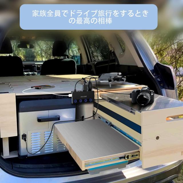 BESTEK シガーソケット 180W 3連 車 USB 増設 カーチャージャ 車載充電