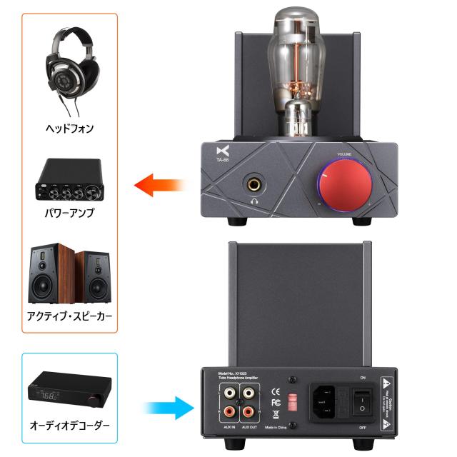 xDuoo TA-66 高性能 6N2 6N5P 真空管アンプ パワーアンプ プリメイン