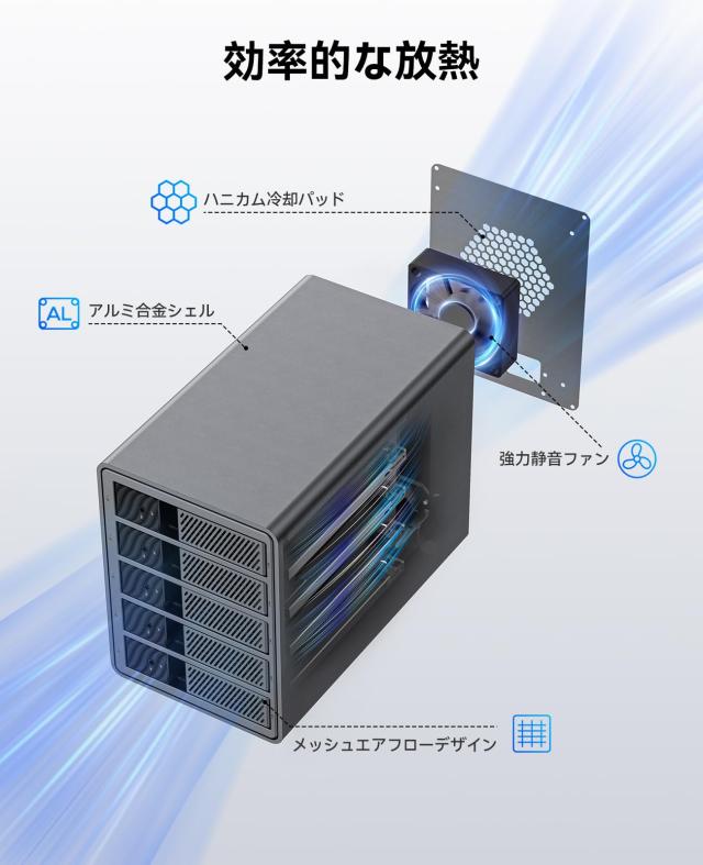 ORICO HDDケース 5台 デイジーフェイス機能付き 9958C3 ORICO HDD