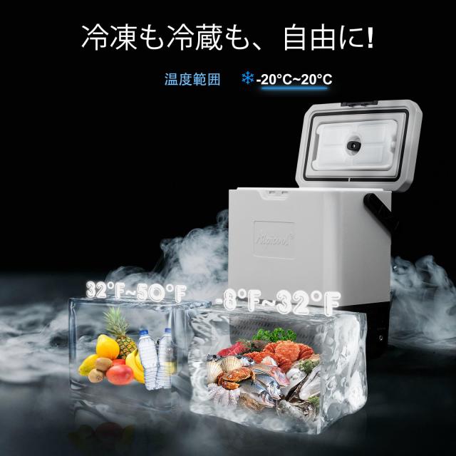 Alpicool ポータブル冷蔵庫 車載冷蔵庫 車載冷蔵冷凍庫 P8 8L 8リットル -20℃〜20℃ コンプレッサー式 急速冷凍 AC100V DC12V/24V コン