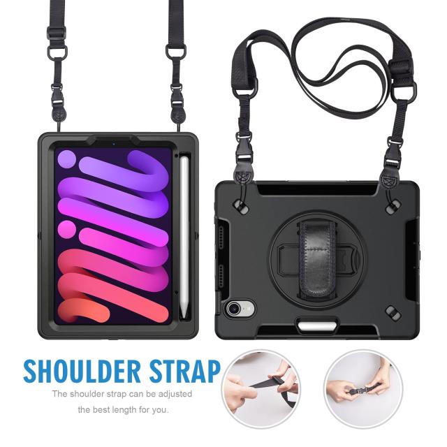 ZenRich iPad Mini7/6 ケース 耐衝撃 ペン収納 | 360°回転スタンド