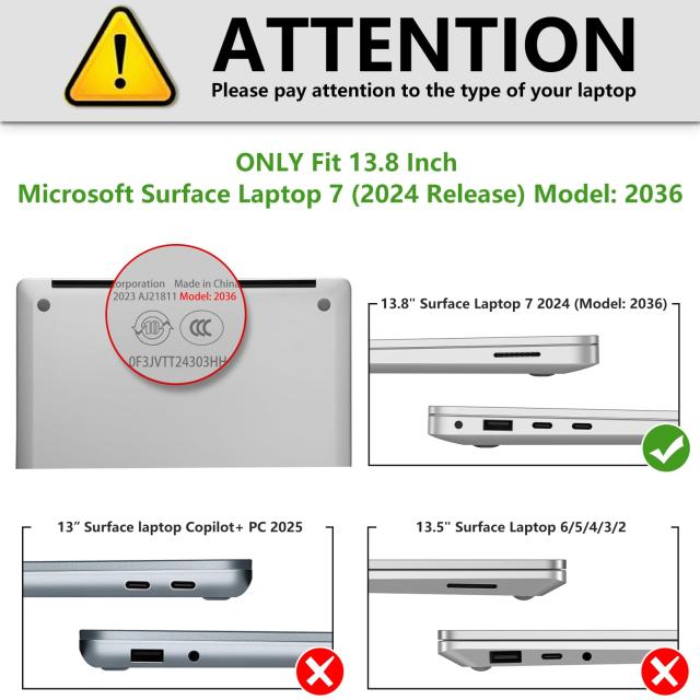 Fintie for Surface Laptop 7 ケース 保護ケース 13.8インチ PC 薄型