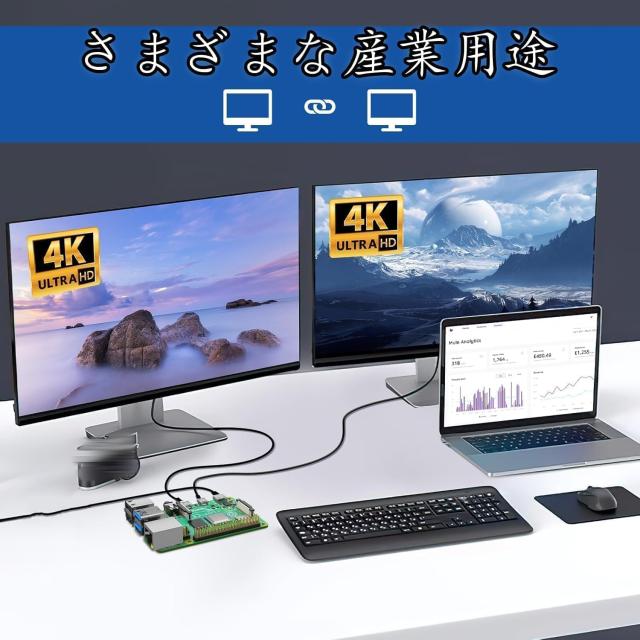 Vesiri Raspberry Pi4 8GB Kit 日本技適済ラズベリーパイ4(RAM 8GB)/32GB カード/5V/3A電源 /Micro HDOUTケーブルライン/CAT6ネットケー_5