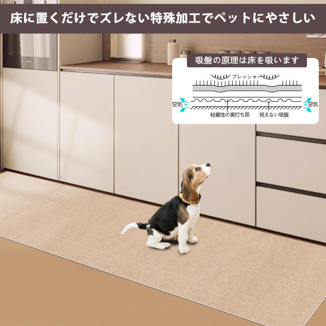 【Amazon 限定ブランド】Piiyoow 廊下敷き・階段マット 80*600cm 廊下敷き カーペット、防音 マット、洗える カーペット、滑り止め、無地_2