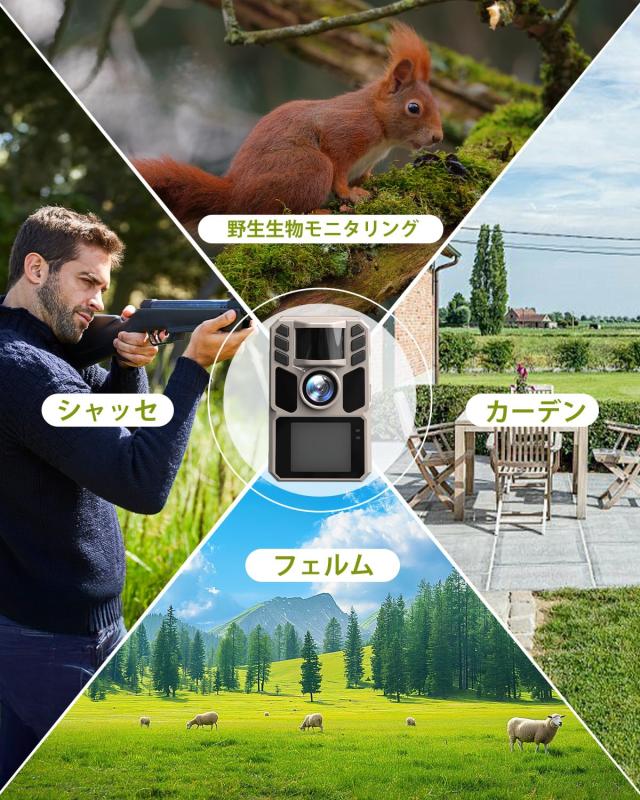FKPCAM 2025最新型【WIFI＆ソーラー充電式】 レイルカメラ ソーラー