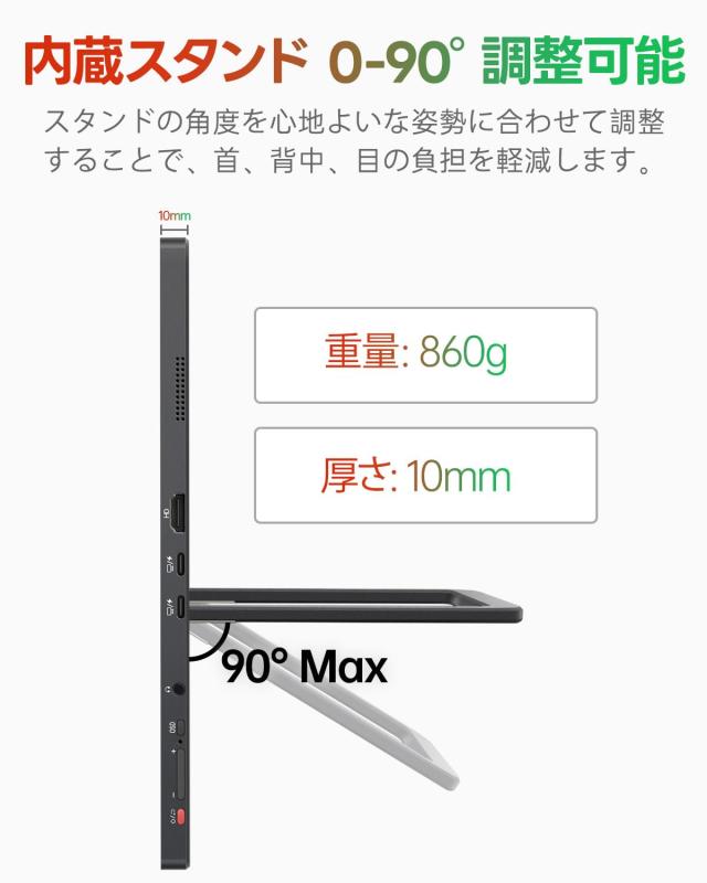 Intehill モバイルモニター 3k モニター 16 インチ AG非光沢IPSパネル