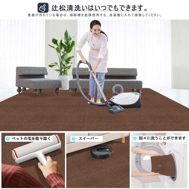 【Amazon 限定ブランド】ジョイントマット タイルカーペット タイルマット 【60*60cm* 40枚】VOTUDX 吸着マット ペット 大判 床 子供 ペ_4