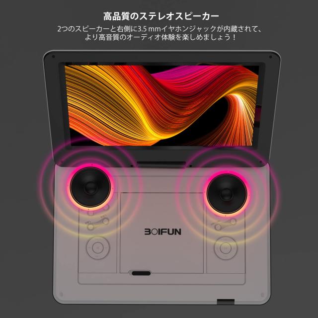 2025強化版・14.1インチ大画面・2年保証】 ポータブルDVDプレーヤー