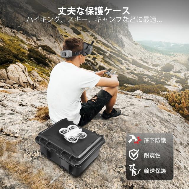 Lekufee DJI Neo ドローン防水ハードキャリングケース DJI Neo Motion Fly More コンボ、DJI Goggles N3/3/2/Goggles Integra、DJI RC 2