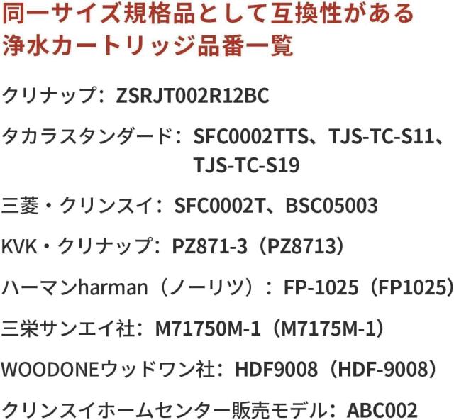 [純正品] 翌日配達 ZSRJT002R12BC 交換用浄水器カートリッジ（3本セット） ZSMJT402R12A(H・W)-E 浄水蛇口交換用カートリッジです 高性能_3