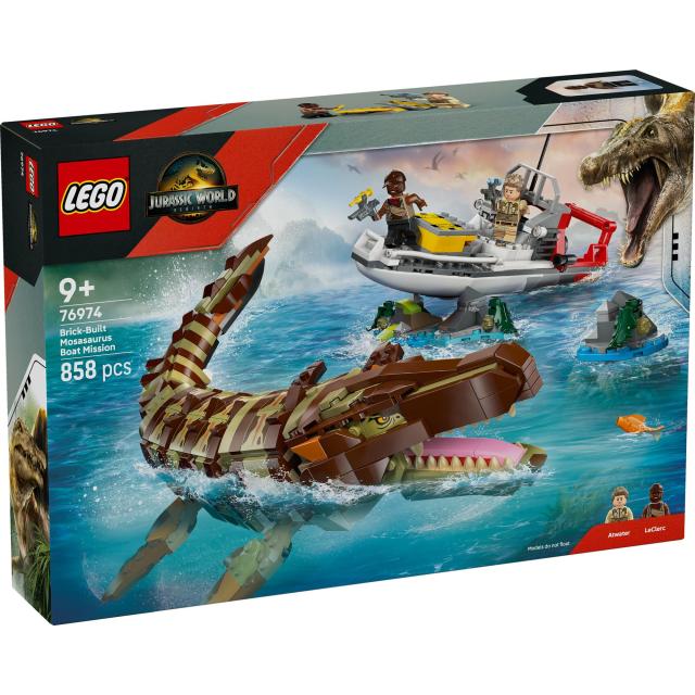 レゴ(LEGO) ジュラシック・ワールド モササウルス組み立てモデル 調査船ミッション おもちゃ 玩具 誕生日 プレゼント ブロック 男の子 女_1
