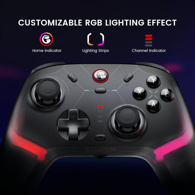 GameSir Cyclone 2 マルチプラットフォームワイヤレスコントローラー、TMR電磁ジョイスティック＆ホール効果スイッチトリガー、Switch/PC_4