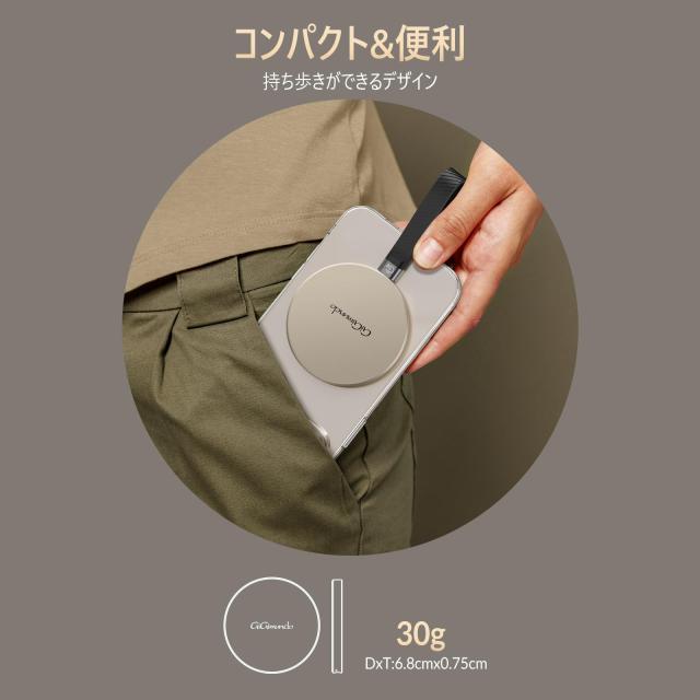 GiGimundo GQ20 1TB 外付けSSD磁気 マグネット付き 最大20Gbps高速2000 MB/s、丸型デザイン、高速ファイル転送、Type-Cスマートフォン、_1