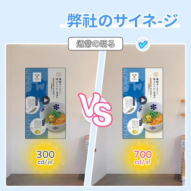 Canlarriz 700輝度 27インチ壁掛け薄型高輝度広告機 業務用デジタル