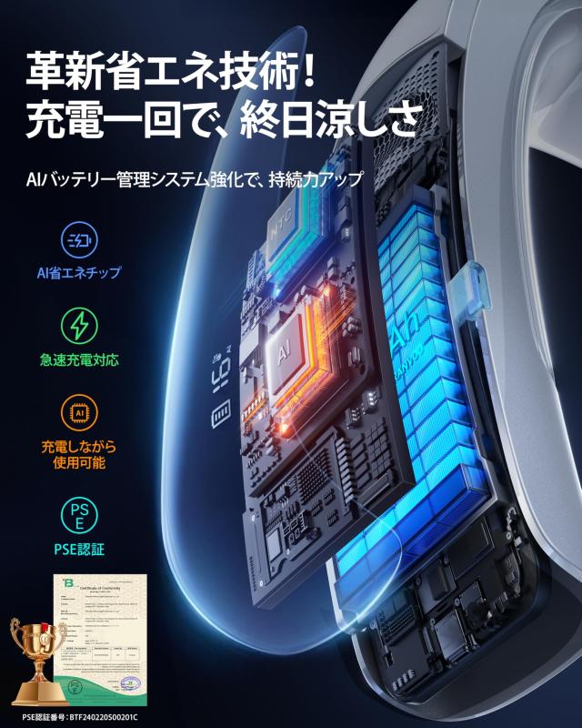 【2025最強進化 AICE LITEプラス】RANVOO ネッククーラー 冷却プレート 首掛け扇風機 全周ペルチェ素子 720°立体冷風再進化 上下強風 ア_4