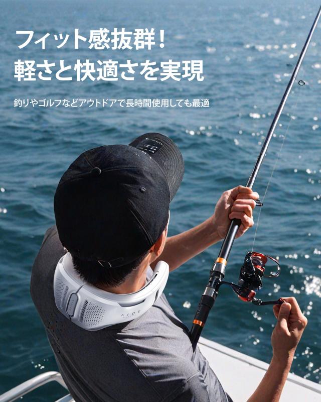 【2025最強進化 AICE LITEプラス】RANVOO ネッククーラー 冷却プレート 首掛け扇風機 全周ペルチェ素子 720°立体冷風再進化 上下強風 ア_7