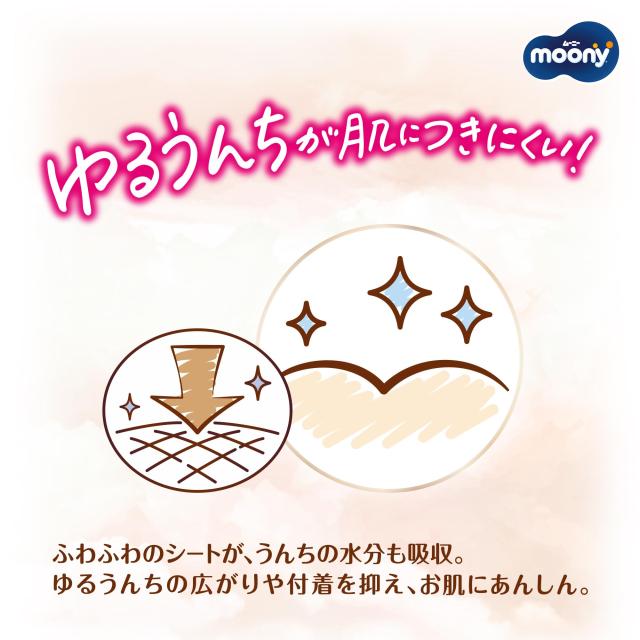 ムーニー 【テープ S】 低刺激であんしん Sサイズ おむつ(4~8kg)76枚 
