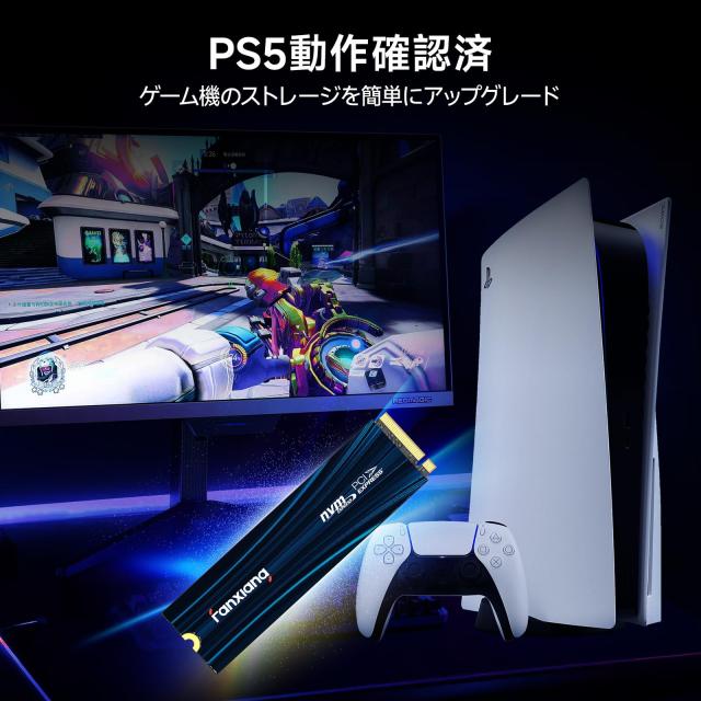fanxiang SSD 【PS5対応】 M.2 NVMe 2280 PCIe Gen4.0x4 64Gb/s 内蔵型 2.0 PS5 SSD 内蔵SSD SLCキャッシュ グラフェン素材 放熱性 ノー