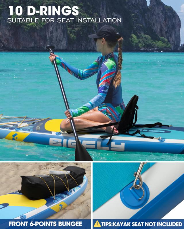 Bigfly インフレータブルスタンドアップパドルボード (SUP) 11'x34”x6