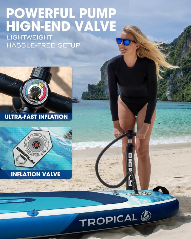 Bigfly インフレータブルスタンドアップパドルボード (SUP) 11'x34”x6