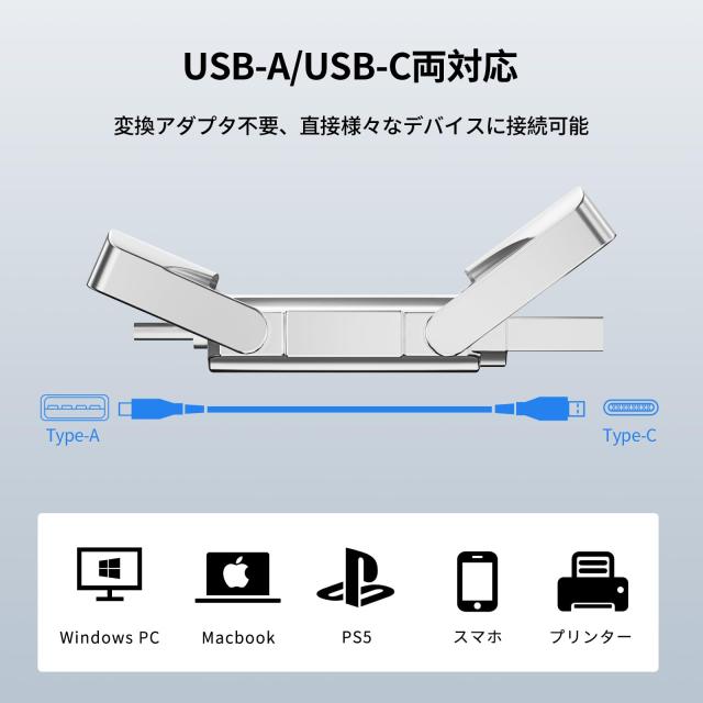 MOVE SPEED SSD 外付け 128/256/512GB/1TB/2TB スティック型 USB 3.2 Gen2 Type-A/Type-C両対応 金属筐体 Win/Mac PS5/PS4 iPhone15/16/1_1