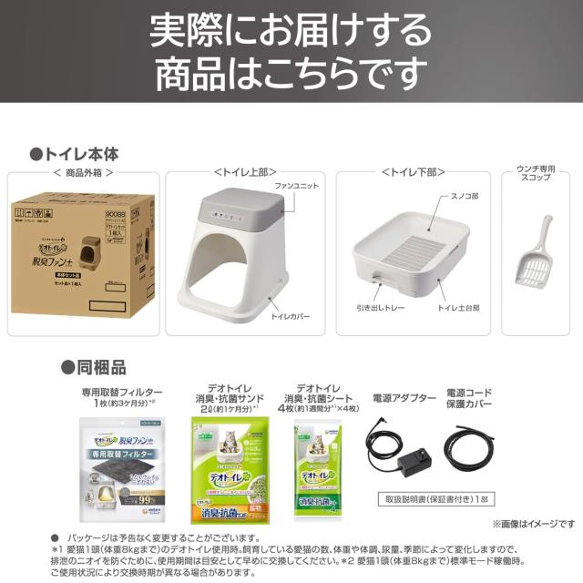 【不毛気泡管水準器でニオわない】デオトイレ本体仕かける 脱臭愛好者+ (したてウンチもニオわない) 白いこと薄墨色 [約1か月分 猫砂・居敷き・約