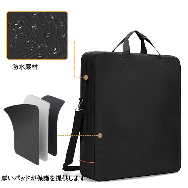 DSLEAF ソーラーパネルバッグ 2枚収納 ソー-ラーパネルケース Jackery SolarSaga 100/200に適合して Anker SOLIX PS100/PS200に適合して