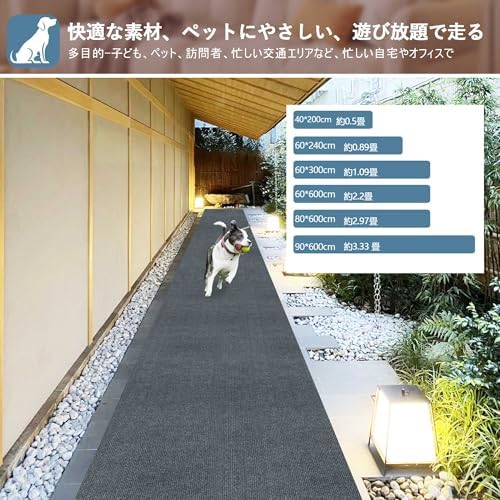 【Amazon 限定ブランド】YIDIHO 廊下敷き TPR ラグ 約80×600cm 厚さ4 mm ロングマット 階段マット 廊下マット 防音 ロールマット 無地_4