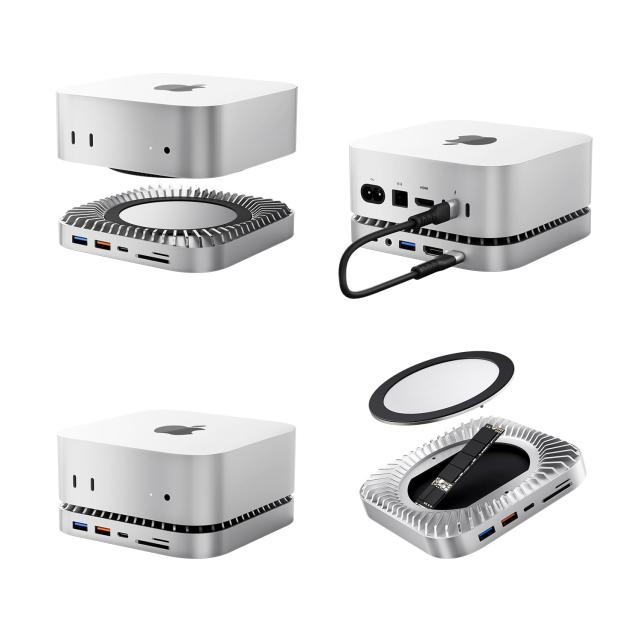 Mac Mini M4 対応ハブ RayCue USB-Cハブ 10-in-1 -NVMe SSD拡張機能搭載 HDMI 4K 60Hz USB-Cデータポート Micro/SDカードスロット USB-A(_2