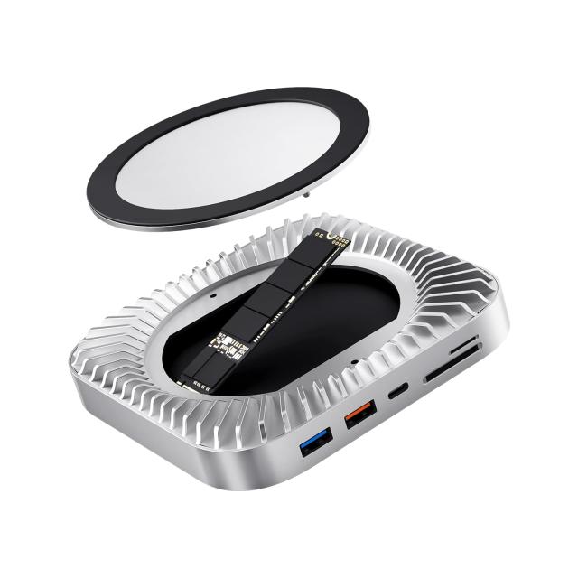 Mac Mini M4 対応ハブ RayCue USB-Cハブ 10-in-1 -NVMe SSD拡張機能搭載 HDMI 4K 60Hz USB-Cデータポート Micro/SDカードスロット USB-A(_5