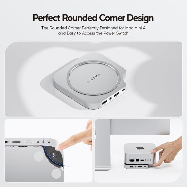 PULWTOP 9 in 1 USB C ハブ Mac Mini M4/ M4 Pro 2024専用 容量拡張 アクセサリー M.2 PCIe SSDスロット付, 1 x HDMI 4K 60Hz, 3 x USB-A_6