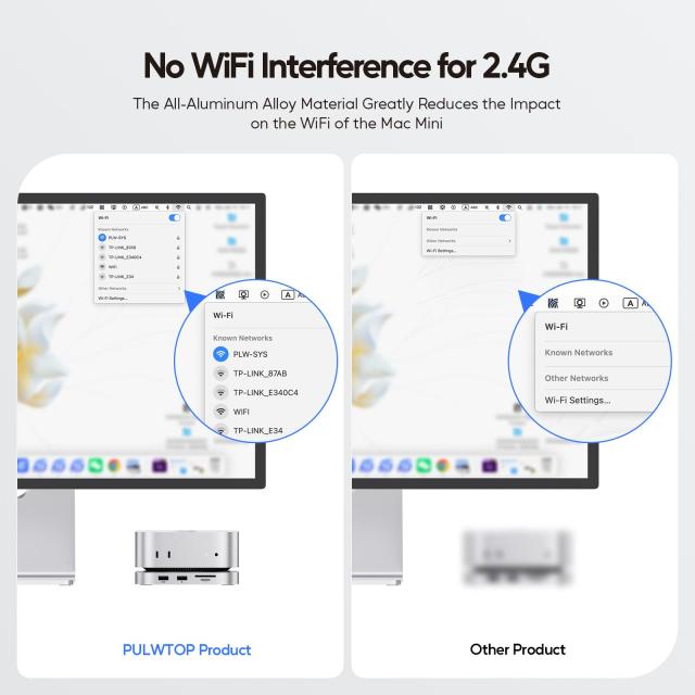 PULWTOP 9 in 1 USB C ハブ Mac Mini M4/ M4 Pro 2024専用 容量拡張 アクセサリー M.2 PCIe SSDスロット付, 1 x HDMI 4K 60Hz, 3 x USB-A_7