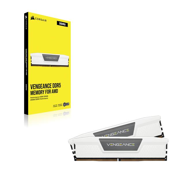 CORSAIR DDR5-6000MHz デスクトップPC用メモリ VENGEANCE DDR5シリーズ AMD EXPO ＆ Intel XMPメモリキット 32GB ホワイト [16GB×2枚] CM_5