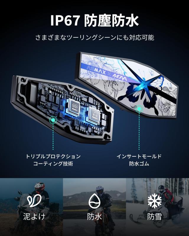 ASMAX バイク インカム F1 PRO MONAコラボモデル バイク用インカム