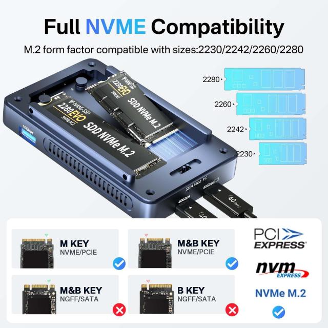 ACASIS 40Gbps M.2 NVMe SSD 外付けケース 冷却ファン内蔵