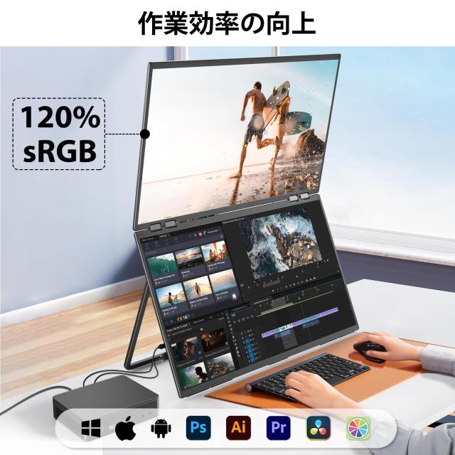 InnoView デュアル モバイルモニター 23.8インチ 2K 【公式通販】