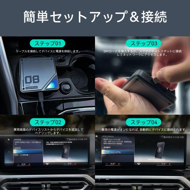 BMW専用 YolanAuto CarPlay AI Box Android 13 マルチメディア