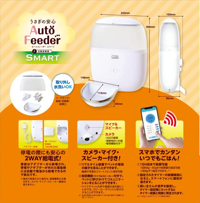 ミニマルランド うさぎ オートフィーダー 給餌器 電池式＆アダプター