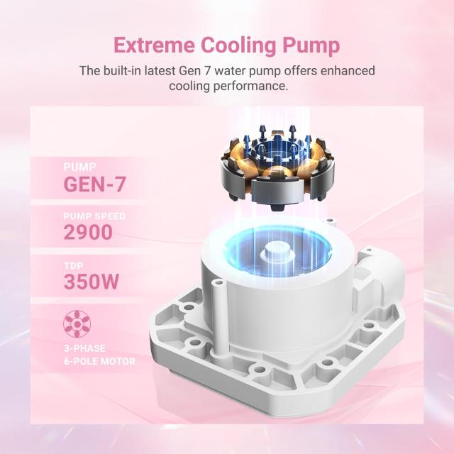 ID-COOLING FX360 INF Pink Edition 360mm 液体CPUクーラー、ARGB