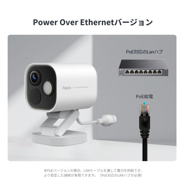 Aqara 防犯カメラ G5 Pro PoE 屋外屋内兼用 4MP フルカラーナイトビジョン 玄関 見守り カメラ 監視カメラ スマート Matter ハブ 133°超_2