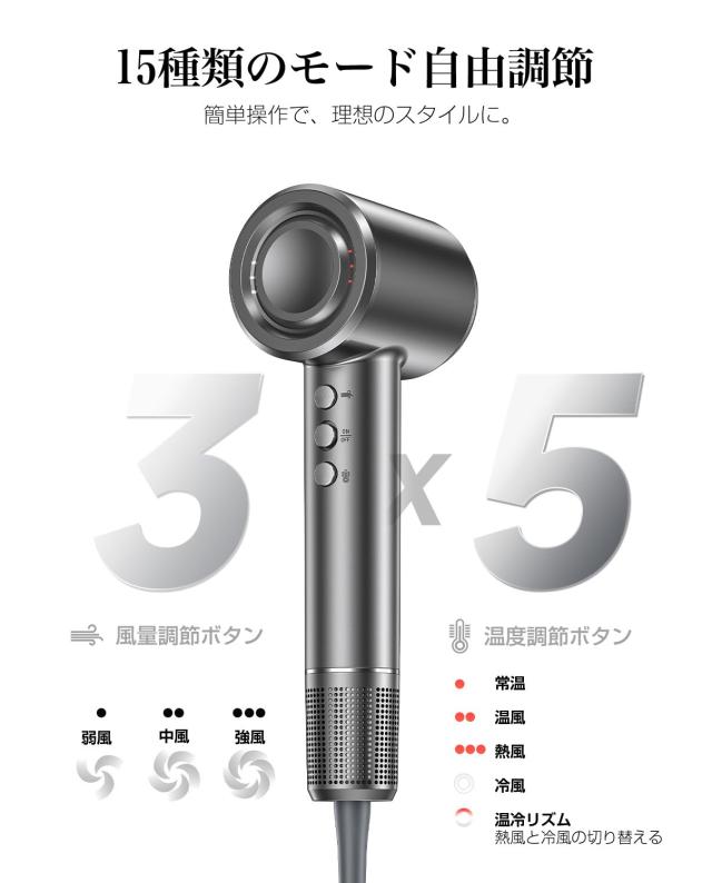 ドライヤー【2025進化モデル・20ｓ速乾】大風量 高速ヘアドライヤー 2億高b ドライヤー【2025進化モデル・20s速乾】大風量 高速ヘアドライヤー 2