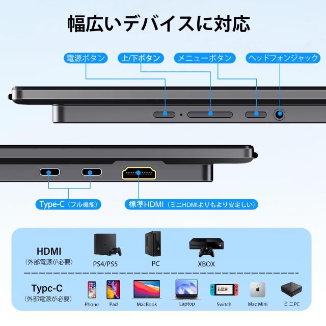 InnoView モバイルモニター 23.8インチ 4K モバイルディスプレイ UHD