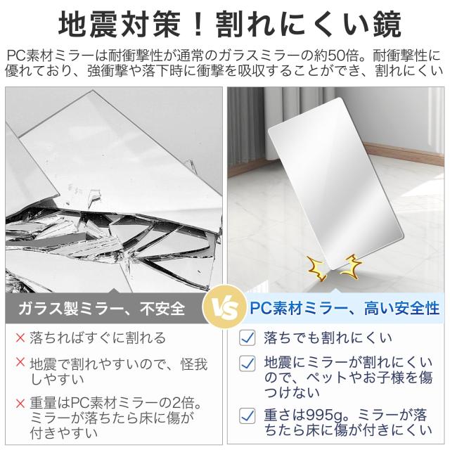 【曇らない浴室鏡】Rebebe風呂鏡 鏡 マグネット 60×29cm 割れない鏡 地震対策 マグネット式 強磁吸着 賃貸に適用 自由自在に設置 角丸加_2