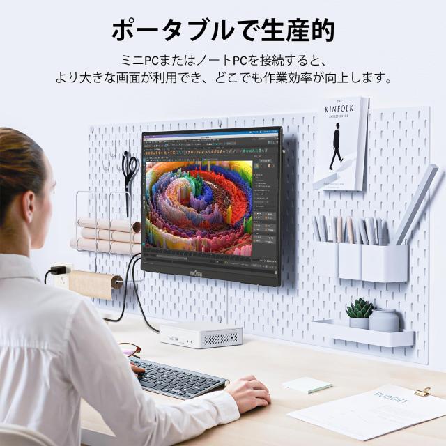 InnoView モバイルモニター 23.8インチ 2K モバイルディスプレイ QHD