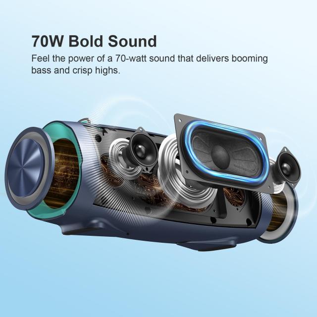 DOSS Extreme Boom Pro D100 Bluetoothスピーカー 70W 大音量