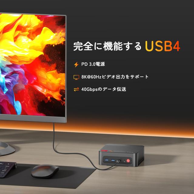 BOSGAMEミニPC Ryzen 9 6900HX P3 mini pc 8C16T 最大4.9Ghz 32G/1TB 2xDDR5 3画面 2xPCle4.0 SSD 680M Windows 11 pro 対応 静音ファン_4