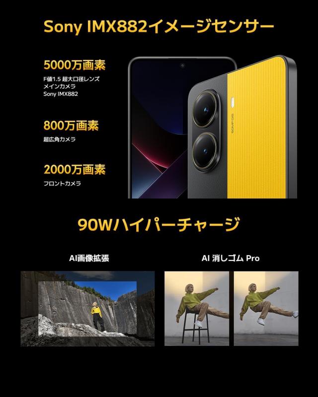 Xiaomi POCO X7 Pro 12GB+512GB 国際版 Simフリー スマートフォン 90W