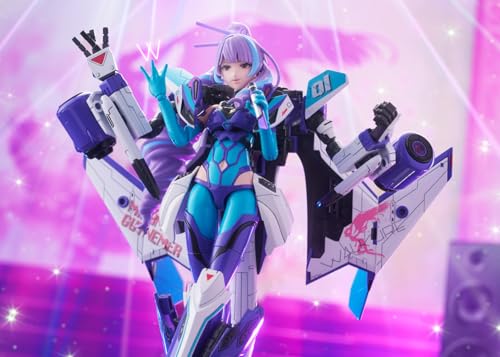 青島文化教材社(AOSHIMA) VFG マクロスデルタ VF-31J ジークフリード 美雲・ギンヌメール 全高約150mm 色分け済みプラモデル MC-17 (飛行_9